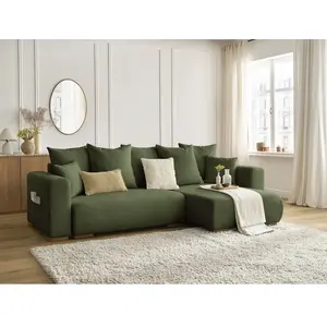 BOBOCHIC Canapé d'angle convertible réversible coffre SIDONIE tissu ch... pas cher