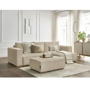 BOBOCHIC Canapé d'angle convertible réversible coffre CHELSEA gros côt... pas cher