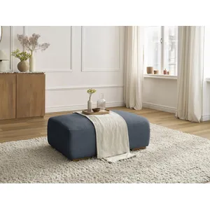 Bobochic pouf sidonie tissu chiné bleu foncé SIDONIEVendu parbobochic-paris