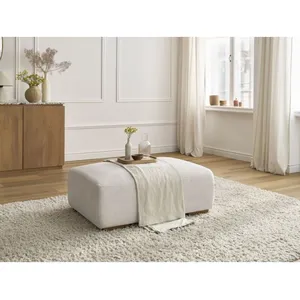 Accueil Séjour Fauteuil & pouf Bobochic Pouf sidonie tissu chiné Beige