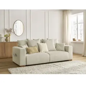 Bobochic canapé droit convertible sidonie velours côtelé beige SIDONIE pas cher