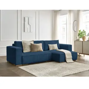 BOBOCHIC Canapé d'angle convertible réversible coffre CHELSEA gros côt... pas cher