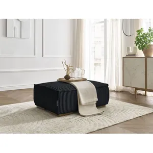 Accueil Séjour Fauteuil & pouf Bobochic Pouf chelsea gros côtelé doux NoirVendu parbobochic-paris
