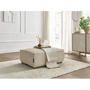 Fauteuil & pouf Bobochic Pouf chelsea gros côtelé doux Taupe pas cher