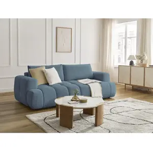 Canapé droit convertible 3 places FUJI tissu lisse Bobochic pas cher