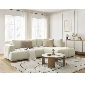 Canapé d'angle L convertible FUJI tissu lisse Bobochic pas cher