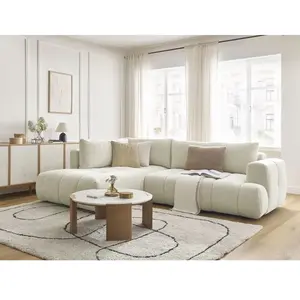 Canapé d'angle L convertible FUJI tissu lisse Bobochic pas cher