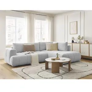 Canapé d'angle L convertible FUJI tissu lisse Bobochic pas cher