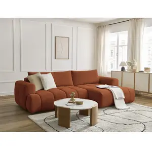Canapé d'angle convertible FUJI tissu lisse Bobochic pas cher