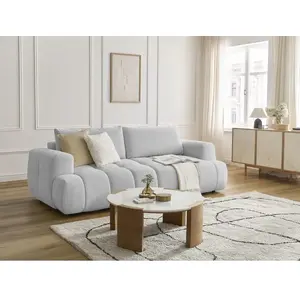 Canapé droit convertible 3 places FUJI tissu lisse Bobochic pas cher