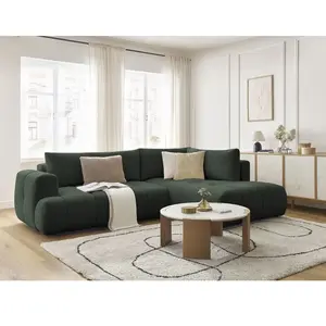 Canapé d'angle L convertible FUJI tissu lisse Bobochic pas cher