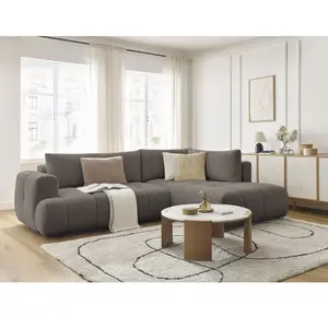 Canapé d'angle L convertible FUJI tissu lisse Bobochic pas cher