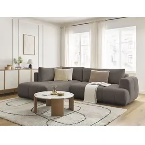Canapé d'angle L convertible FUJI tissu lisse Bobochic pas cher