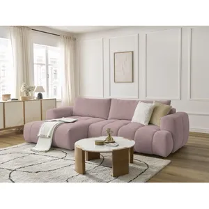 Canapé d'angle convertible FUJI tissu lisse Bobochic pas cher
