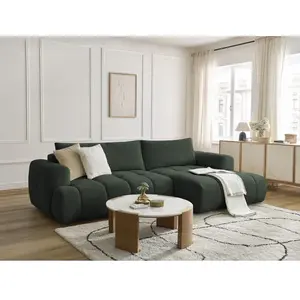 Canapé d'angle convertible FUJI tissu lisse Bobochic pas cher