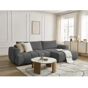 Canapé d'angle convertible FUJI tissu lisse Bobochic pas cher