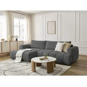 Canapé d'angle convertible FUJI tissu lisse Bobochic pas cher