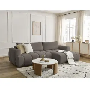 Canapé d'angle convertible FUJI tissu lisse Bobochic pas cher