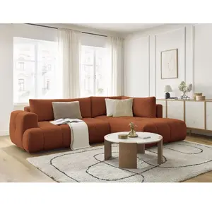 Canapé d'angle L convertible FUJI tissu lisse Bobochic pas cher