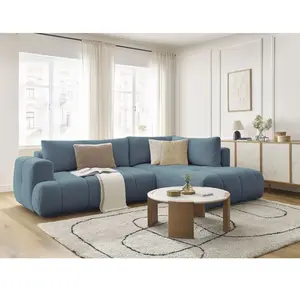 Canapé d'angle L convertible FUJI tissu lisse Bobochic pas cher