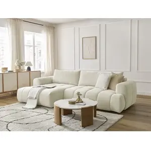 Canapé d'angle convertible FUJI tissu lisse Bobochic pas cher