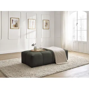 Bobochic pouf petit everest tissu chiné vert EVEREST