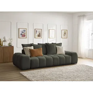 Bobochic canapé droit fixe 3 places everest tissu chiné vert EVEREST pas cher