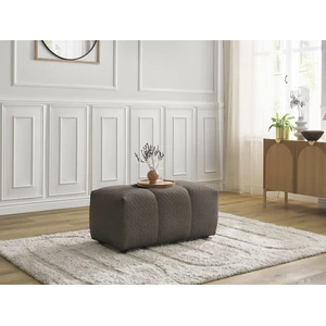 Bobochic pouf roxelane tissu bouclette marron ROXELANE