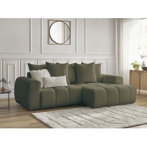 Canapé d'angle convertible coffre ROXELANE tissu bouclette Bobochic pas cher