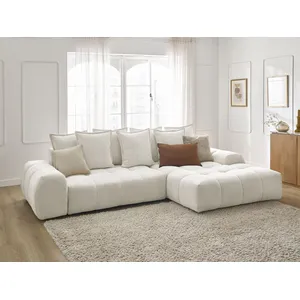Canapé d'angle convertible coffre EVEREST tissu chiné Bobochic pas cher