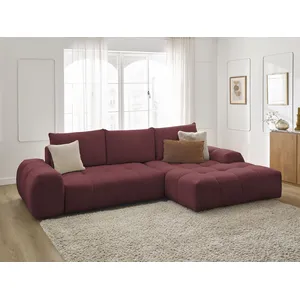 Canapé d'angle convertible coffre EVEREST tissu chiné Bobochic pas cher