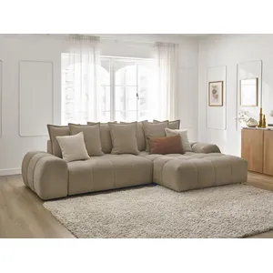 Canapé d'angle convertible coffre EVEREST tissu texturé Bobochic pas cher