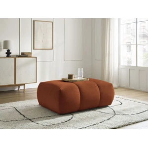 Bobochic pouf fuji tissu lisse orange FUJI