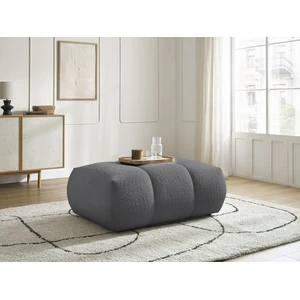 Pouf FUJI tissu bouclette gris foncé BOBOCHIC pas cher