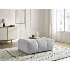 Bobochic pouf fuji tissu lisse gris clair FUJI