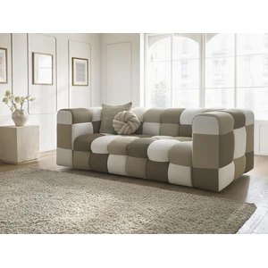 Bobochic canapé droit fixe 3 places cloud tissu mesh multicolore CLOUD pas cher