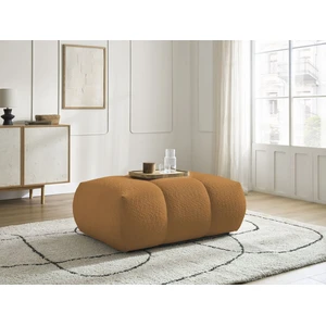Bobochic pouf fuji tissu bouclette jaune FUJI