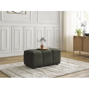 Bobochic pouf roxelane tissu chiné vert ROXELANE