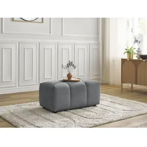 Bobochic pouf roxelane tissu chiné gris foncé ROXELANEVendu parbobochic-paris