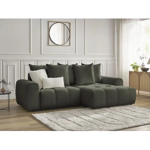 Canapé d'angle convertible coffre ROXELANE tissu chiné Bobochic pas cher