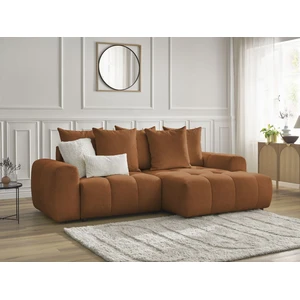 Canapé d'angle convertible coffre ROXELANE tissu chiné Bobochic pas cher