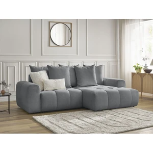Canapé d'angle convertible coffre ROXELANE tissu chiné Bobochic pas cher