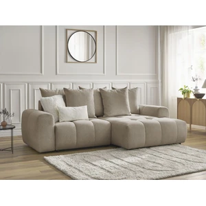 Canapé d'angle convertible coffre ROXELANE tissu chiné Bobochic pas cher