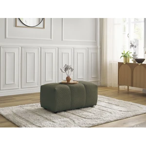 Bobochic pouf roxelane tissu bouclette vert ROXELANE