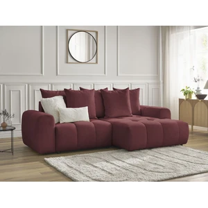 Canapé d'angle convertible coffre ROXELANE tissu chiné Bobochic pas cher
