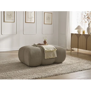 Bobochic pouf ivane tissu texturé marron IVANE
