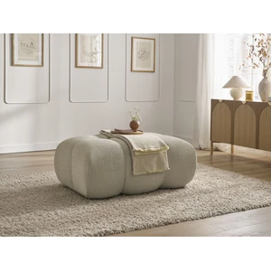 Bobochic pouf ivane tissu texturé beige IVANE pas cher