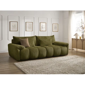 Bobochic canapé droit fixe 3 places ivane tissu texturé vert IVANE pas cher