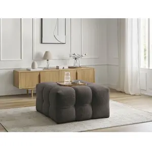 Bobochic pouf cloud tissu bouclette marron CLOUD pas cher