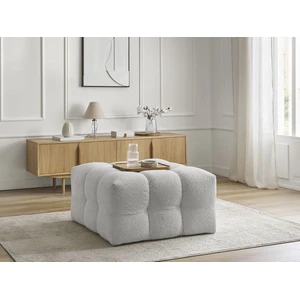 Bobochic pouf cloud tissu bouclette gris clair CLOUD